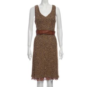 Dolce & Gabbana brown dress with belt accent